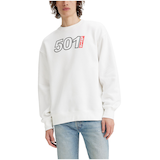 Levi's Men's 501 Logo Relaxed Fit Fleece Crewneck Sweatshirt Front_Flat