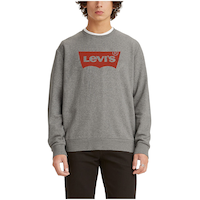 Chandail en molleton à col ras du cou avec logo ailes de chauve-souris pour hommes, Essentiels du quotidien, Levi's Front_Flat