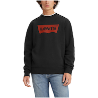 Chandail en molleton à col ras du cou et coupe standard avec logo ailes de chauve-souris pour hommes, Levi's Front_Flat