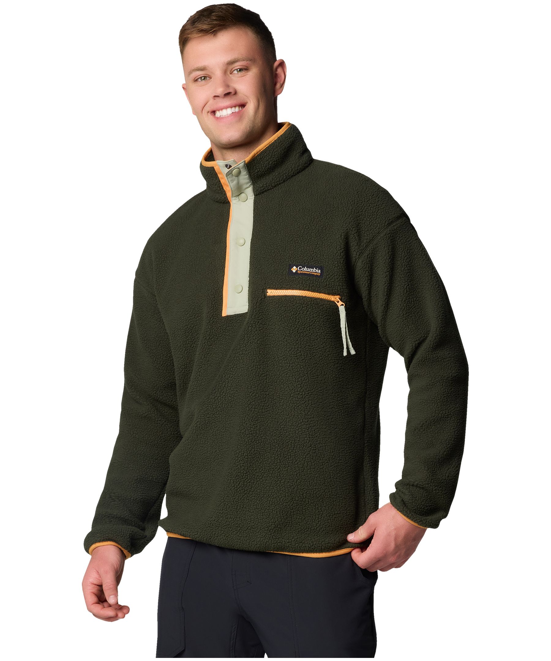 Chandail en molleton sherpa à demi-fermeture à boutons-pression pour hommes, Helvetia&nbsp;II, Columbia