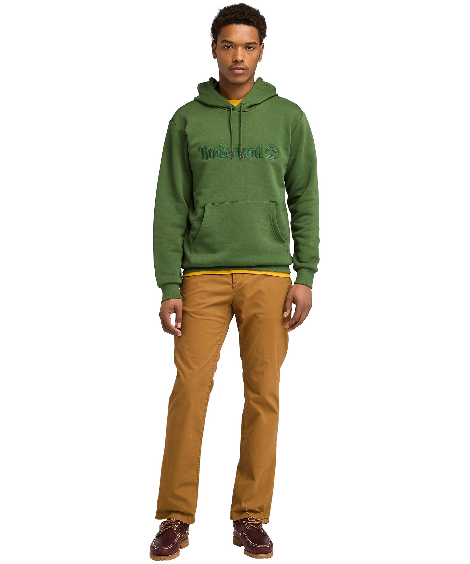 Timberland Men's Embroidery Logo Popover Fleece Hoodie