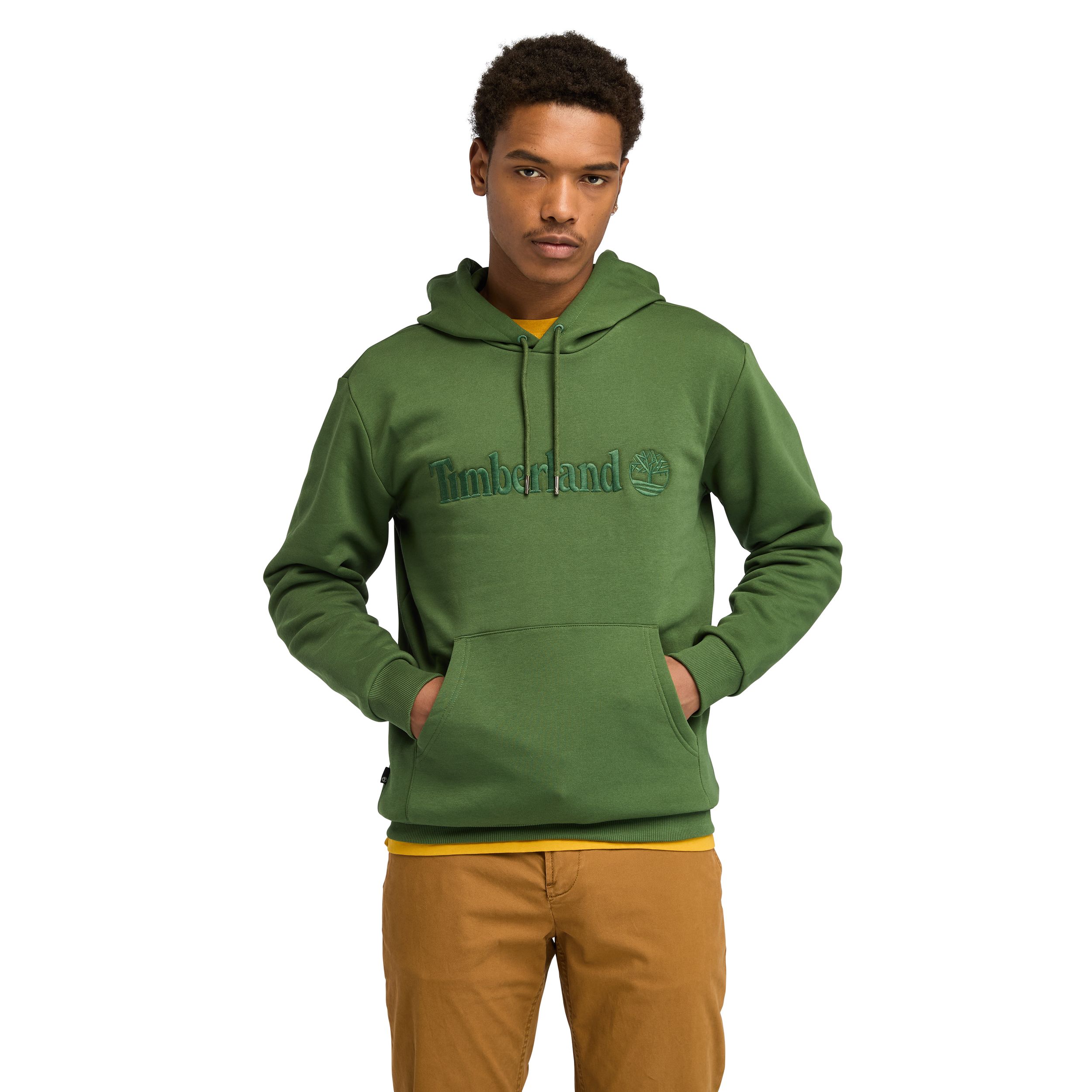 Timberland Men's Embroidery Logo Popover Fleece Hoodie