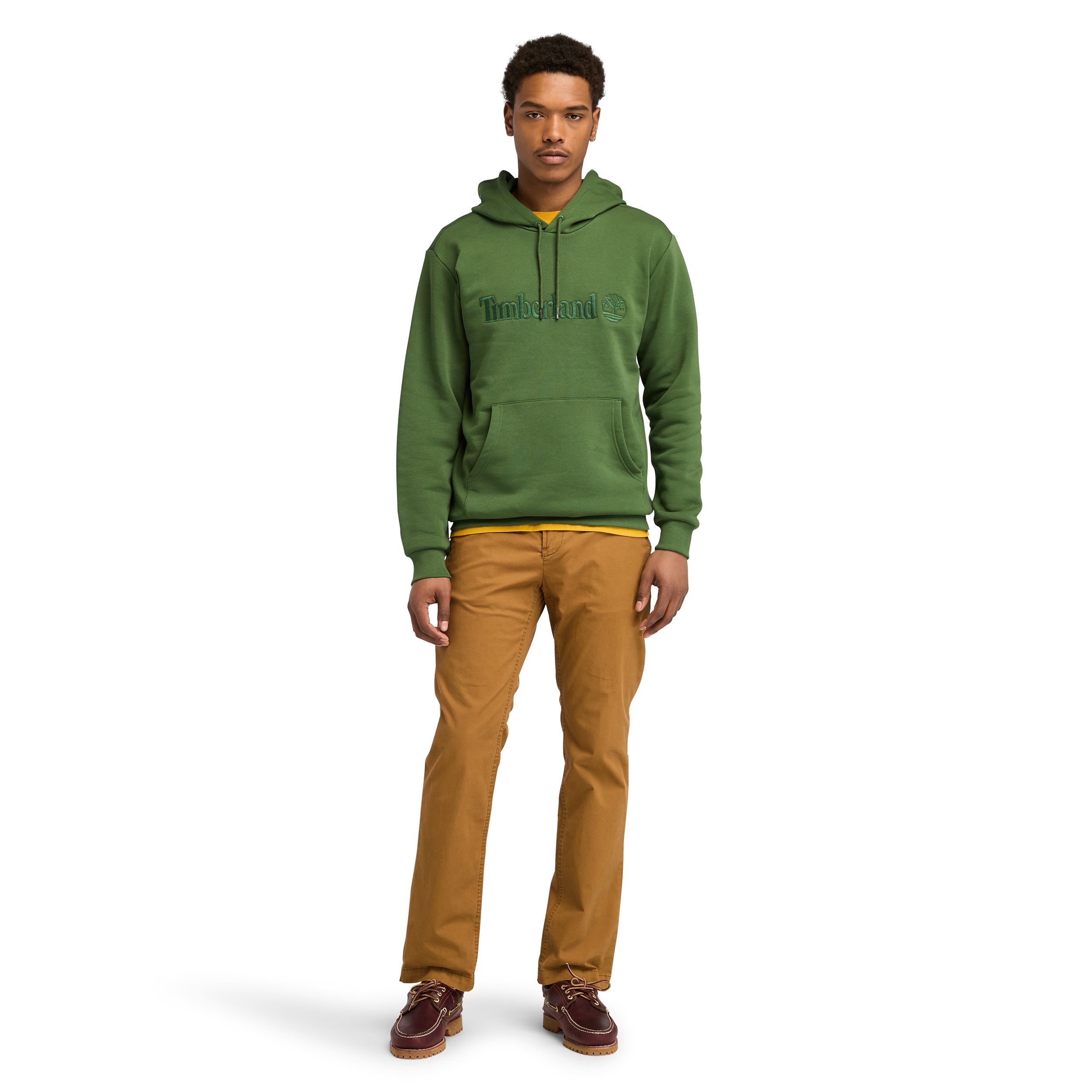 Timberland Men's Embroidery Logo Popover Fleece Hoodie