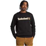Timberland Men's Linear Logo Crewneck Fleece Sweatshirt Front_Flat