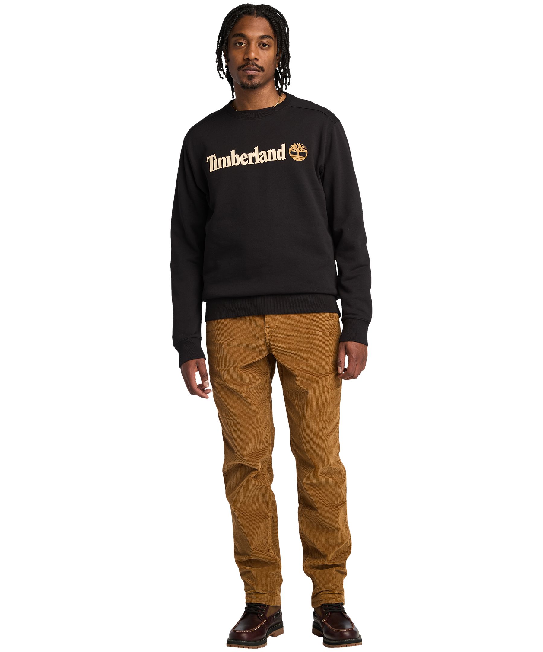 【Timberland】 ★ Small Logo Crew-neck ★ Timberland Logo Regular Fit Sweatshirt Grey | Mainline