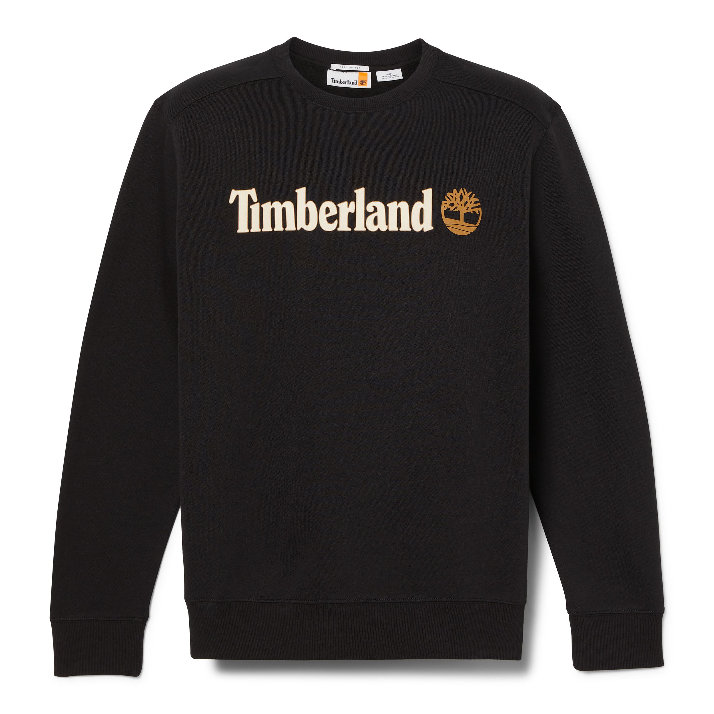 Timberland Men's Linear Logo Crewneck Fleece Sweatshirt