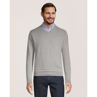 Denver Hayes Men's Soft Cotton V-Neck Sweater