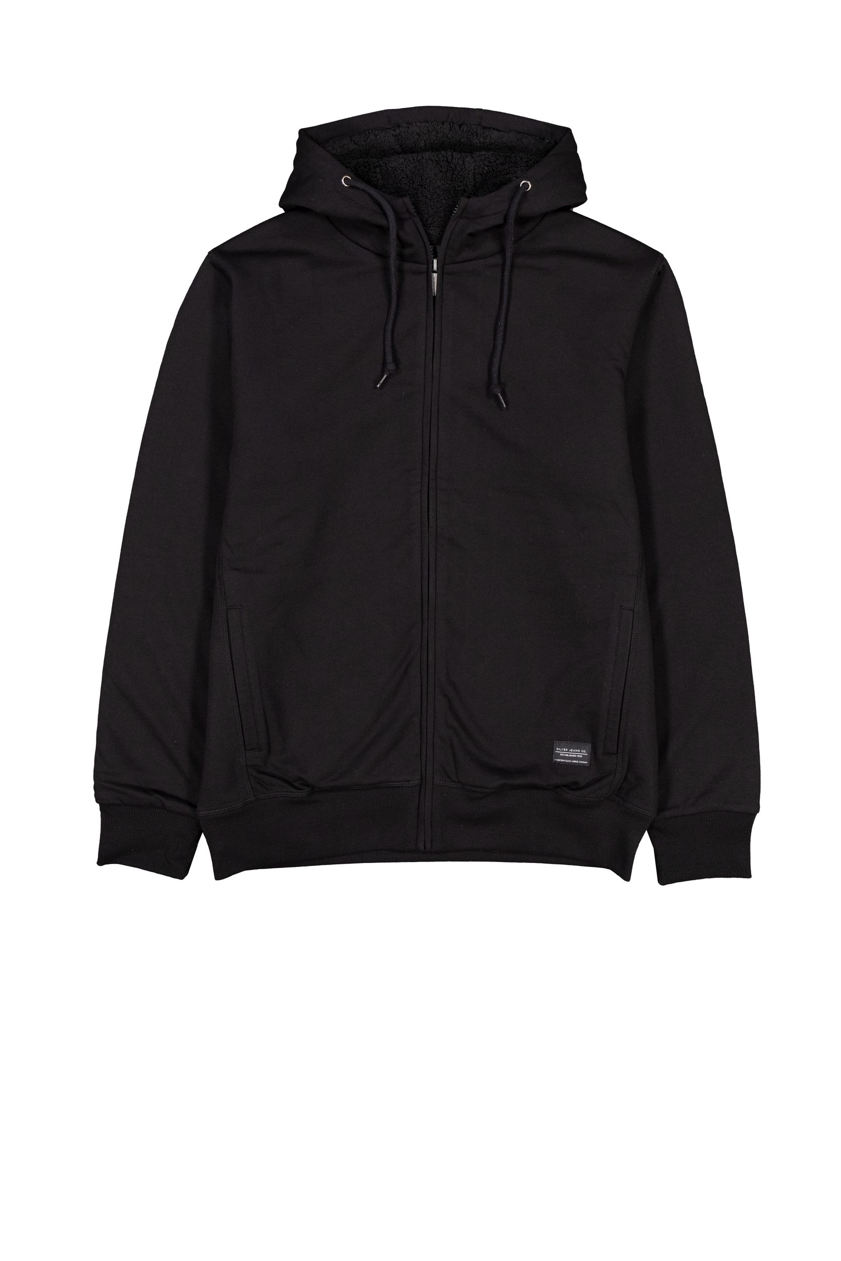 Silver Men's Sherpa Lined Full Zip Fleece Hoodie Mark's