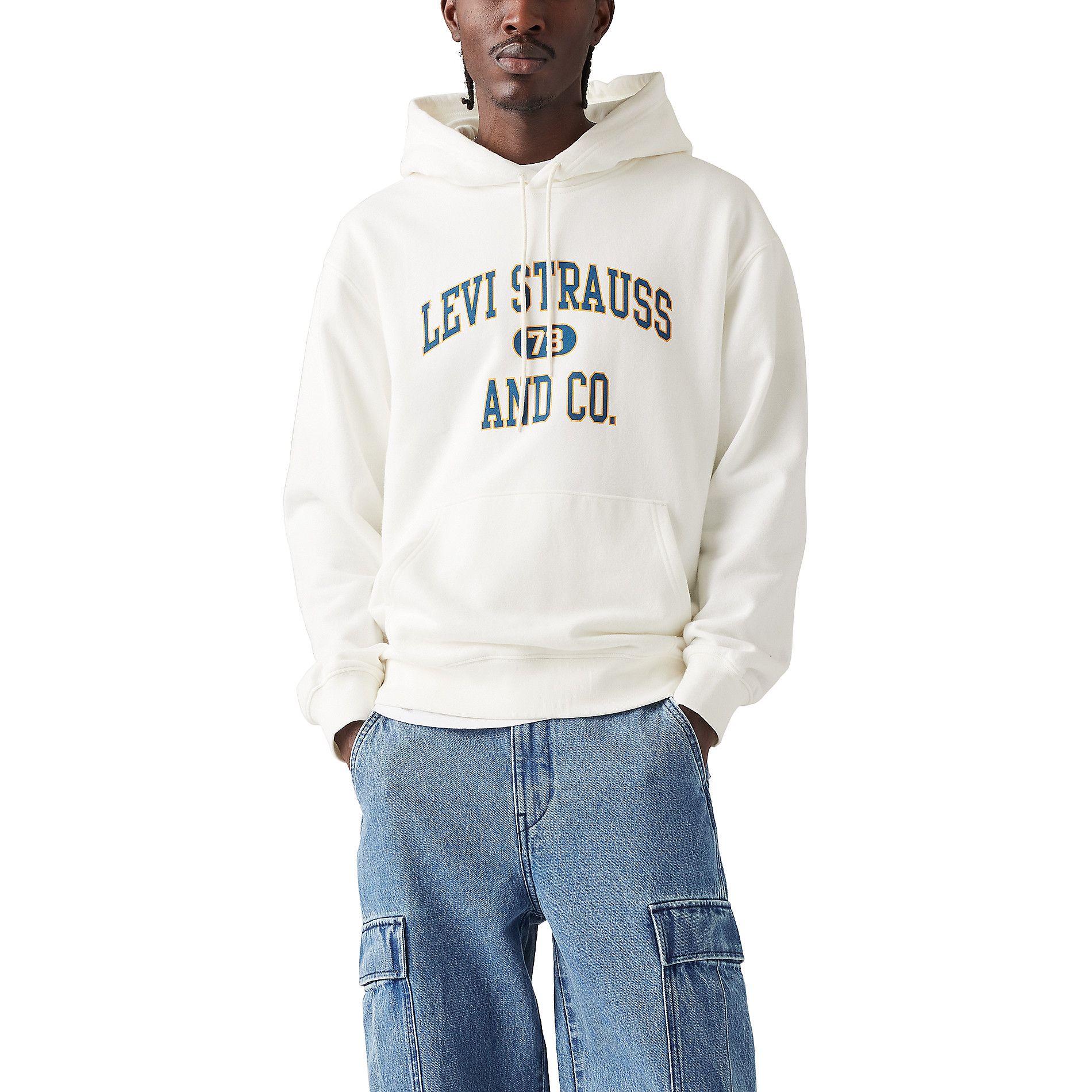 Levi's Men's Varsity Logo Popover Fleece Hoodie