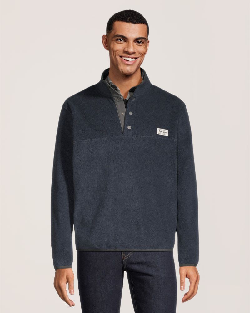 WindRiver Men's T-MAX HEAT® Quarter Snap Mock Neck Fleece Pullover
