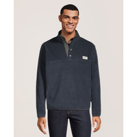WindRiver Men's T-MAX HEAT® Quarter Snap Mock Neck Fleece Pullover Front_Flat