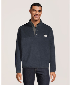 WindRiver Men's T-MAX HEAT® Quarter Snap Mock Neck Fleece Pullover
