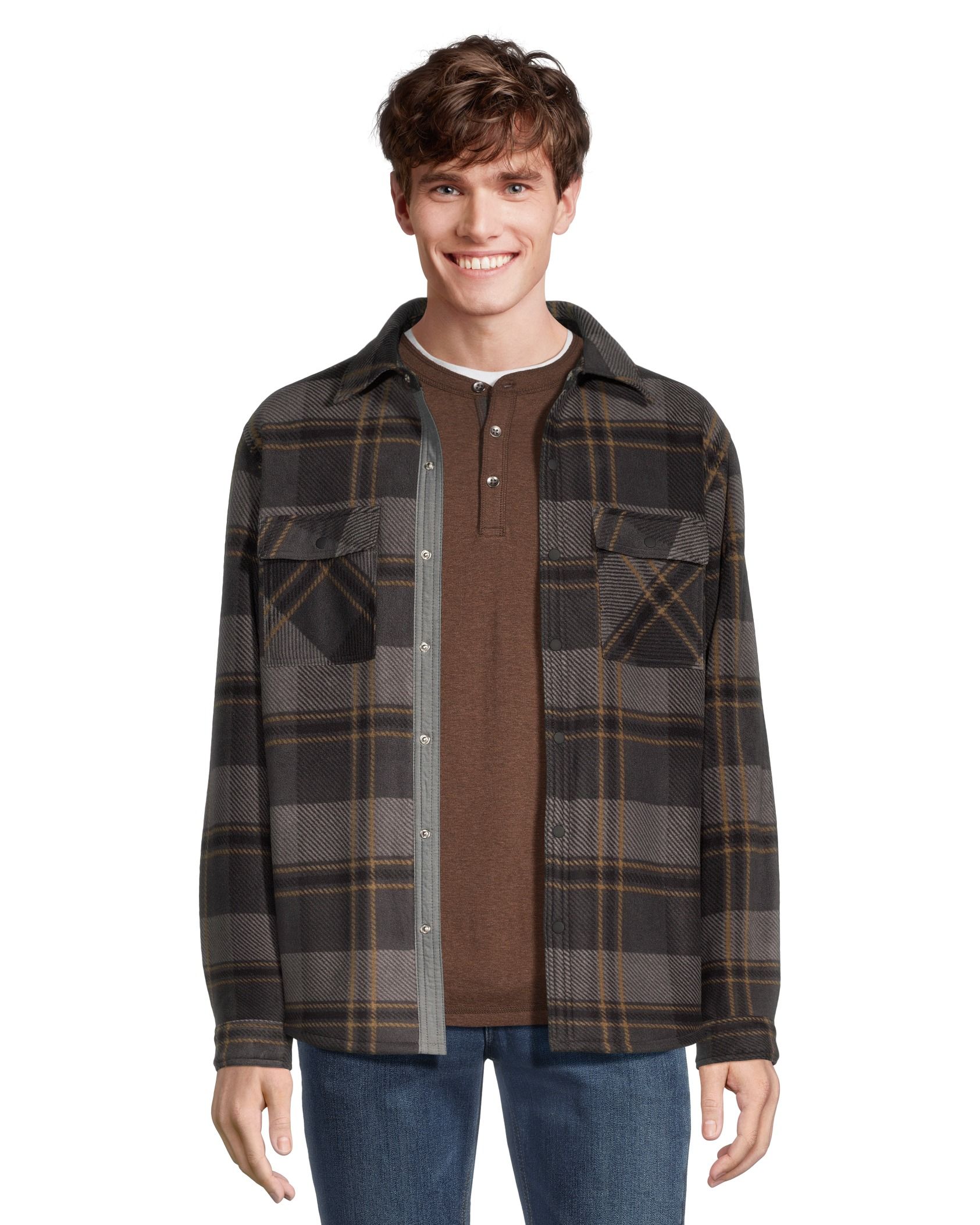 WindRiver Men's Sherpa Lined Fleece Shacket | Mark's WindRiver Men's Sherpa Lined Fleece Shacket | Mark's