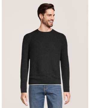 Denver Hayes Men's Moss Stitch Crewneck Sweater