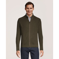 Chandail à col cheminée avec glissière pleine longueur pour hommes, Denver Hayes Front_Flat