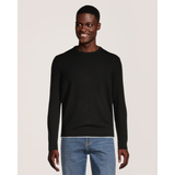 Chandail en mélange de cachemire et de laine mérinos à col ras du cou pour hommes, Denver Hayes Front_Flat