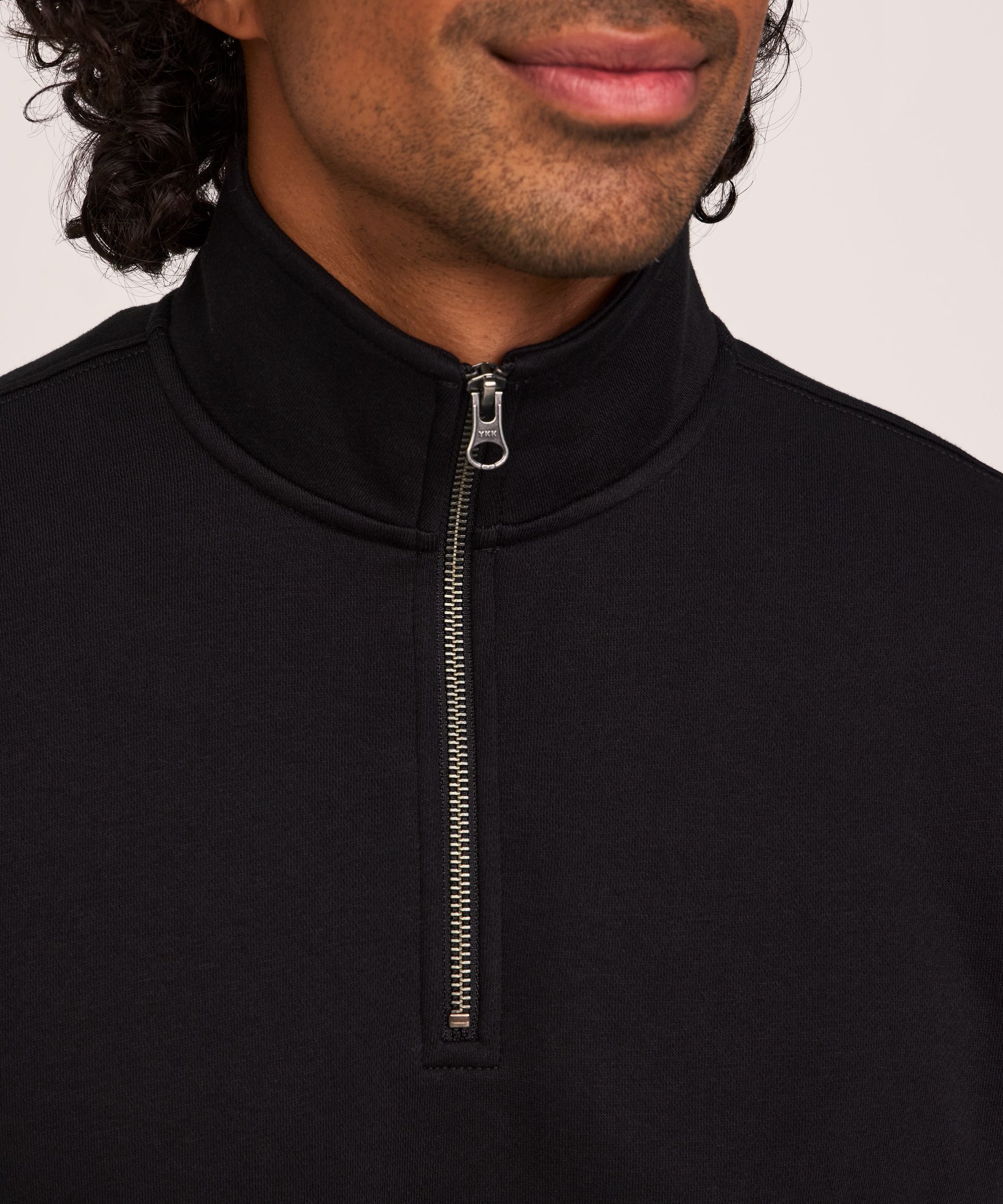 Chandail en molleton à glissière 1/4 et à col cheminée pour hommes, Denver Hayes