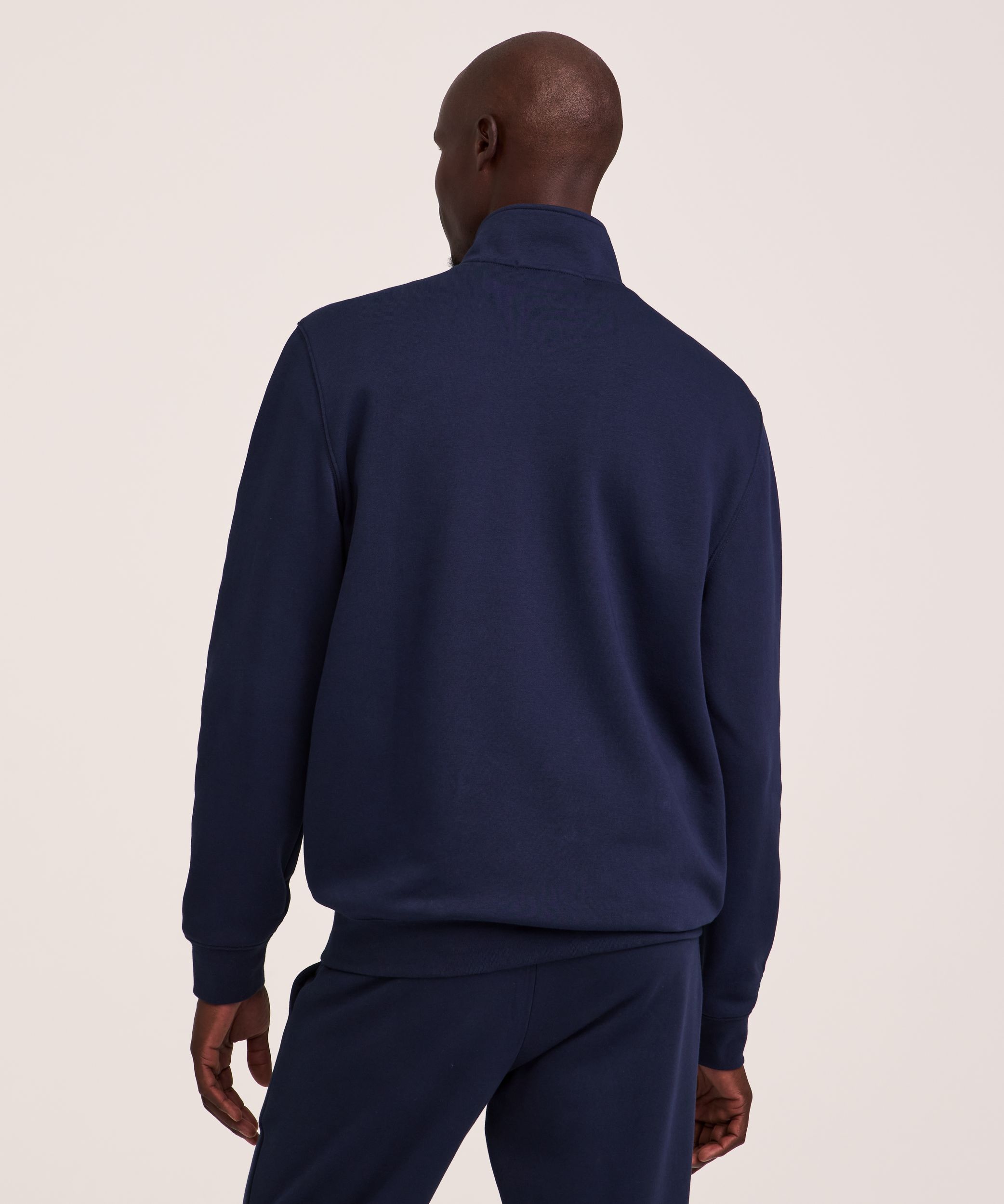 Denver Hayes Men's Quarter Zip Mock Neck Fleece Sweatshirt