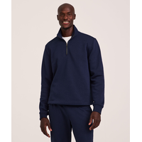 Denver Hayes Men's Quarter Zip Mock Neck Fleece Sweatshirt