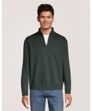 Chandail en molleton à glissière 1/4 et à col cheminée pour hommes, Denver Hayes