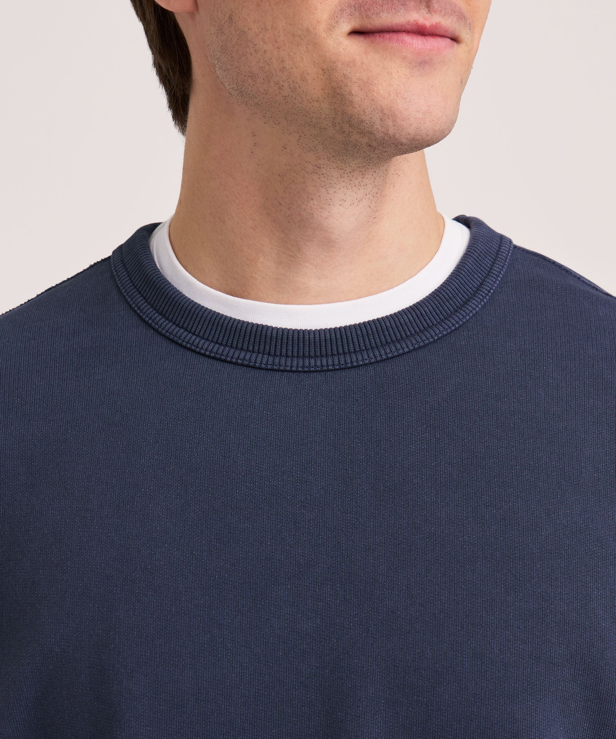 Chandail en molleton de coton original avec col ras du cou pour hommes, WindRiver