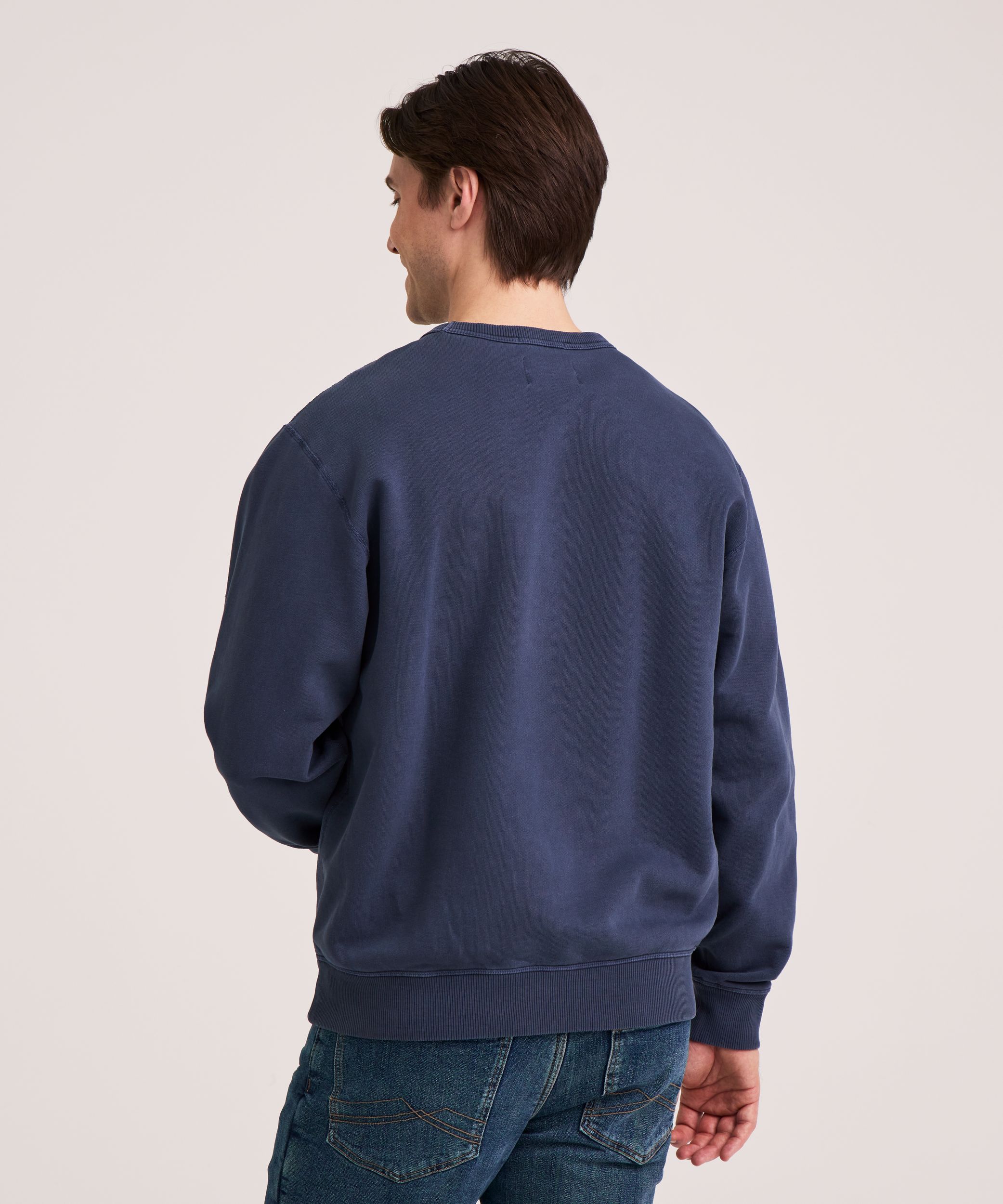 Chandail en molleton de coton original avec col ras du cou pour hommes, WindRiver