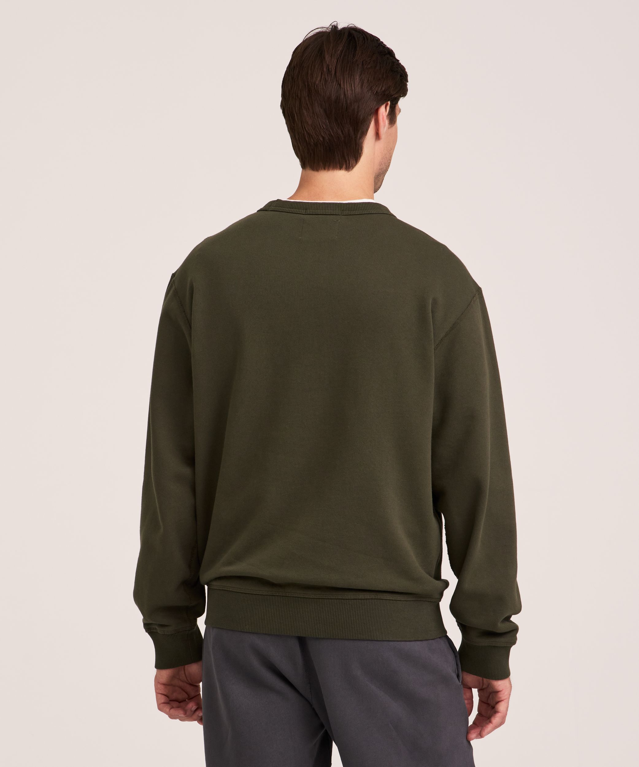Chandail en molleton de coton original avec col ras du cou pour hommes, WindRiver