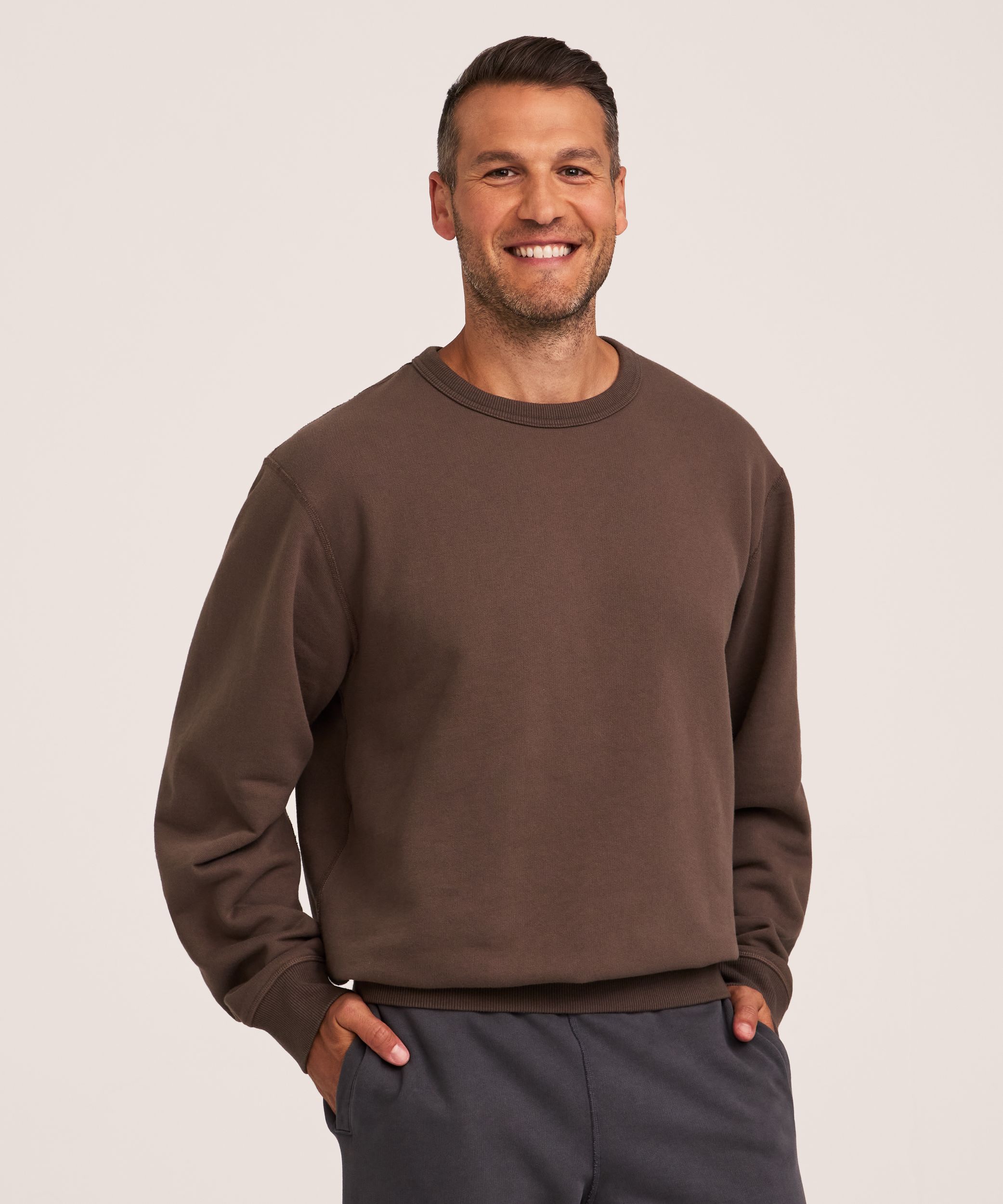 WindRiver Men's Original Fleece Cotton Crewneck Sweatshirt