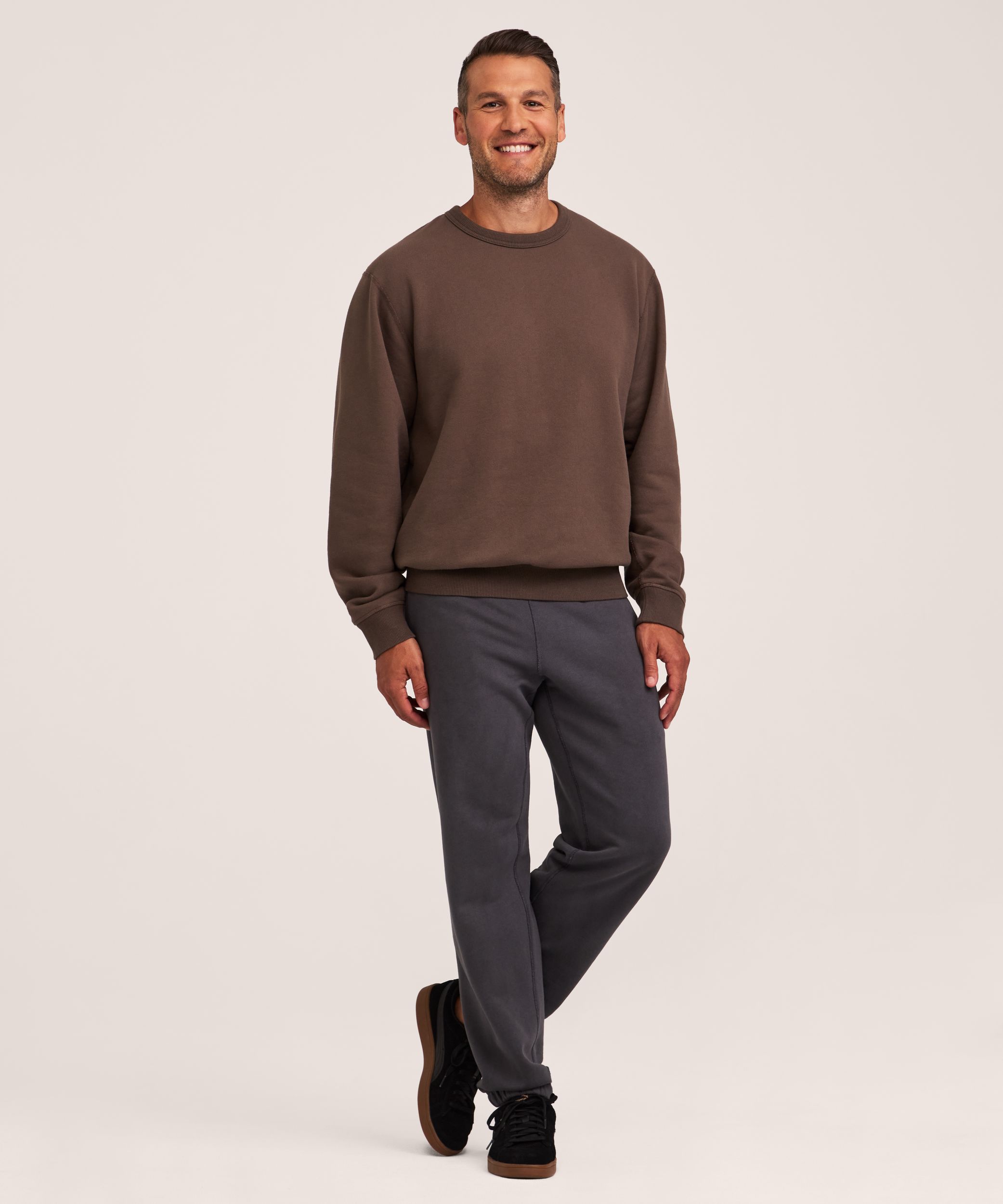WindRiver Men's Original Fleece Cotton Crewneck Sweatshirt