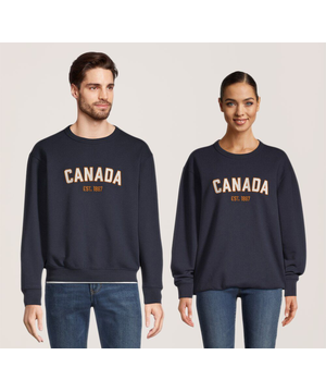 Chandail en molleton unisexe en molleton brodé et à encolure ras du cou, Canada Original, WindRiver