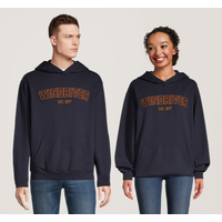 Chandail à capuche originel unisexe de WindRiver en molleton brodé Front_Flat