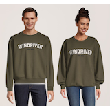 Chandail en molleton originel unisexe de WindRiver en molleton brodé et à encolure ras du cou Front_Flat