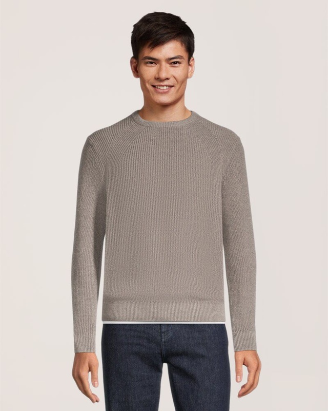 Chandail à encolure ras du cou et à mailles perlées pour hommes, Denver Hayes