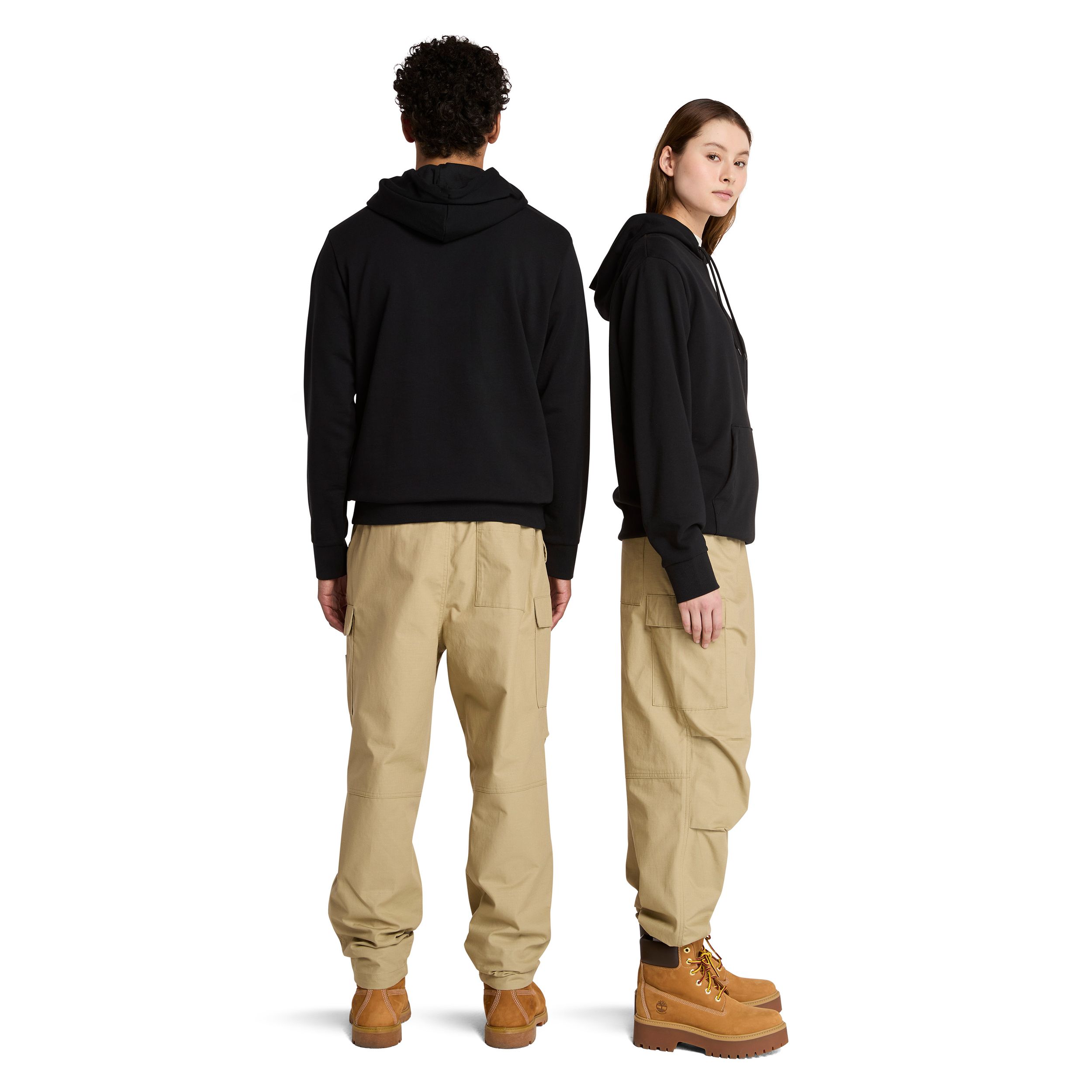 Timberland Men's Woven Badge Fleece Hoodie