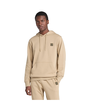 Timberland Men's Woven Badge Fleece Hoodie