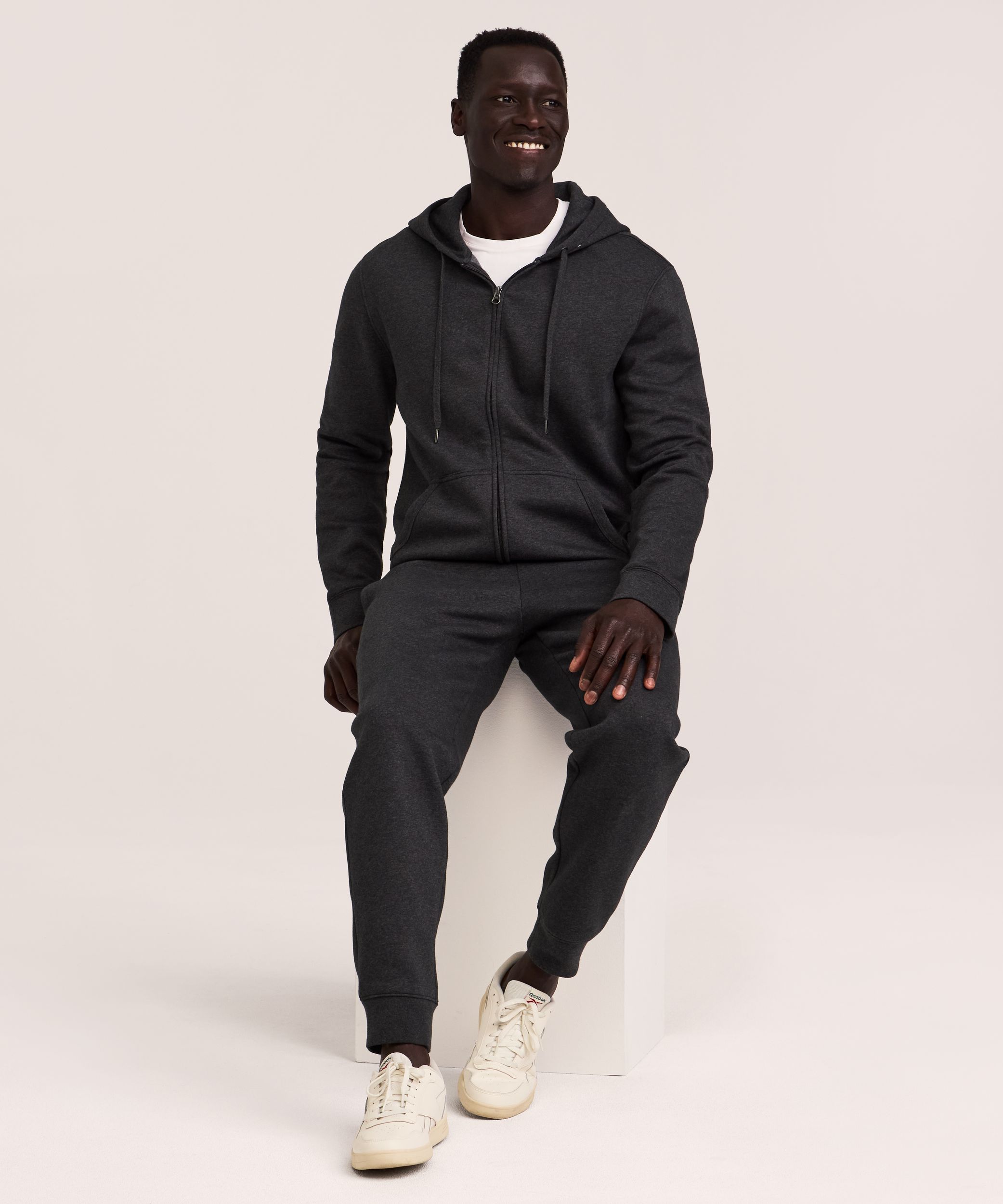 Chandail à capuchon en molleton ultradoux avec glissière intégrale Denver Hayes