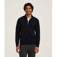Denver Hayes Performance Men's Fleece Half-Zip Mock Neck Sweatshirt Front_Flat