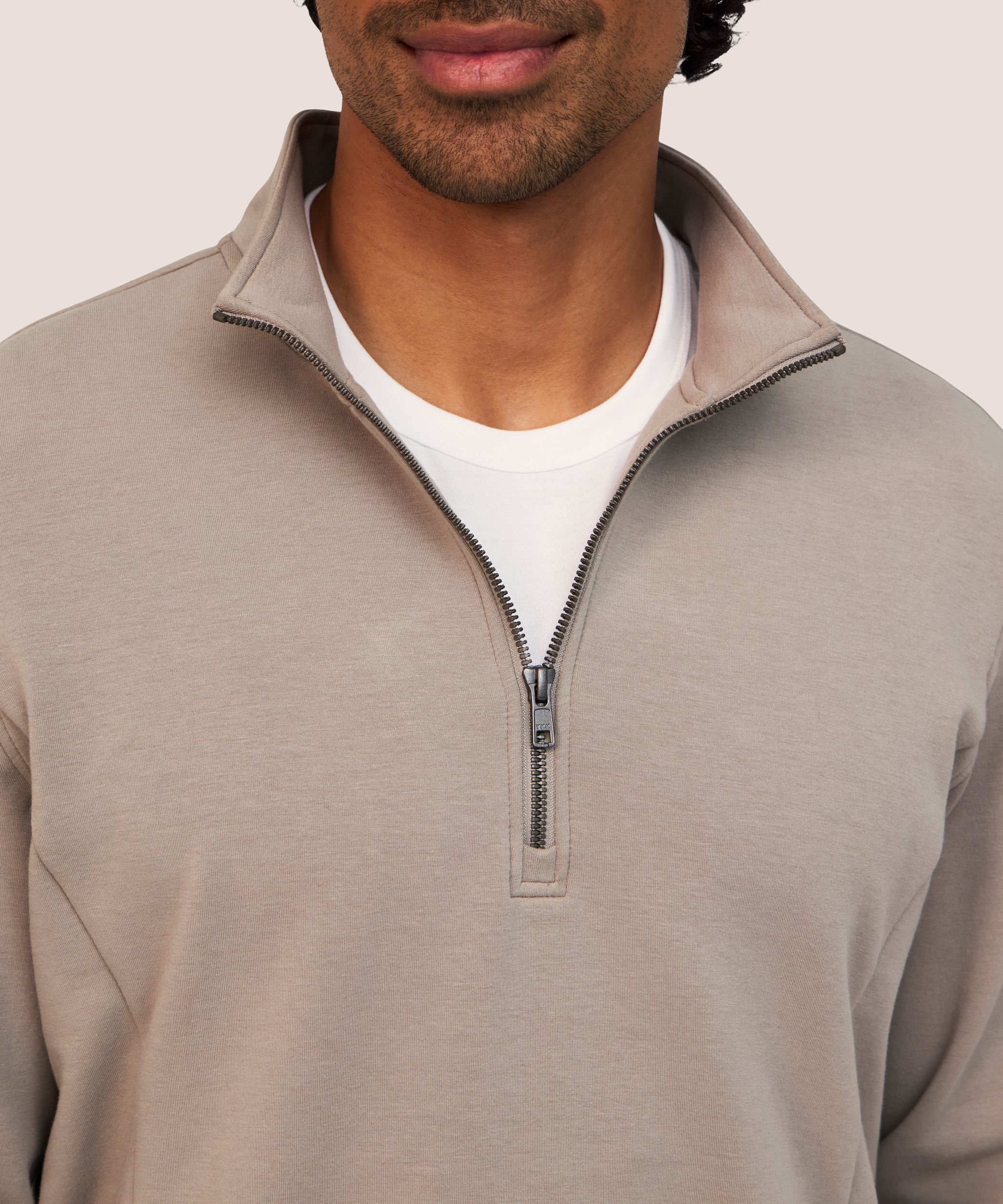 Denver Hayes Performance Men's Fleece Half-Zip Mock Neck Sweatshirt