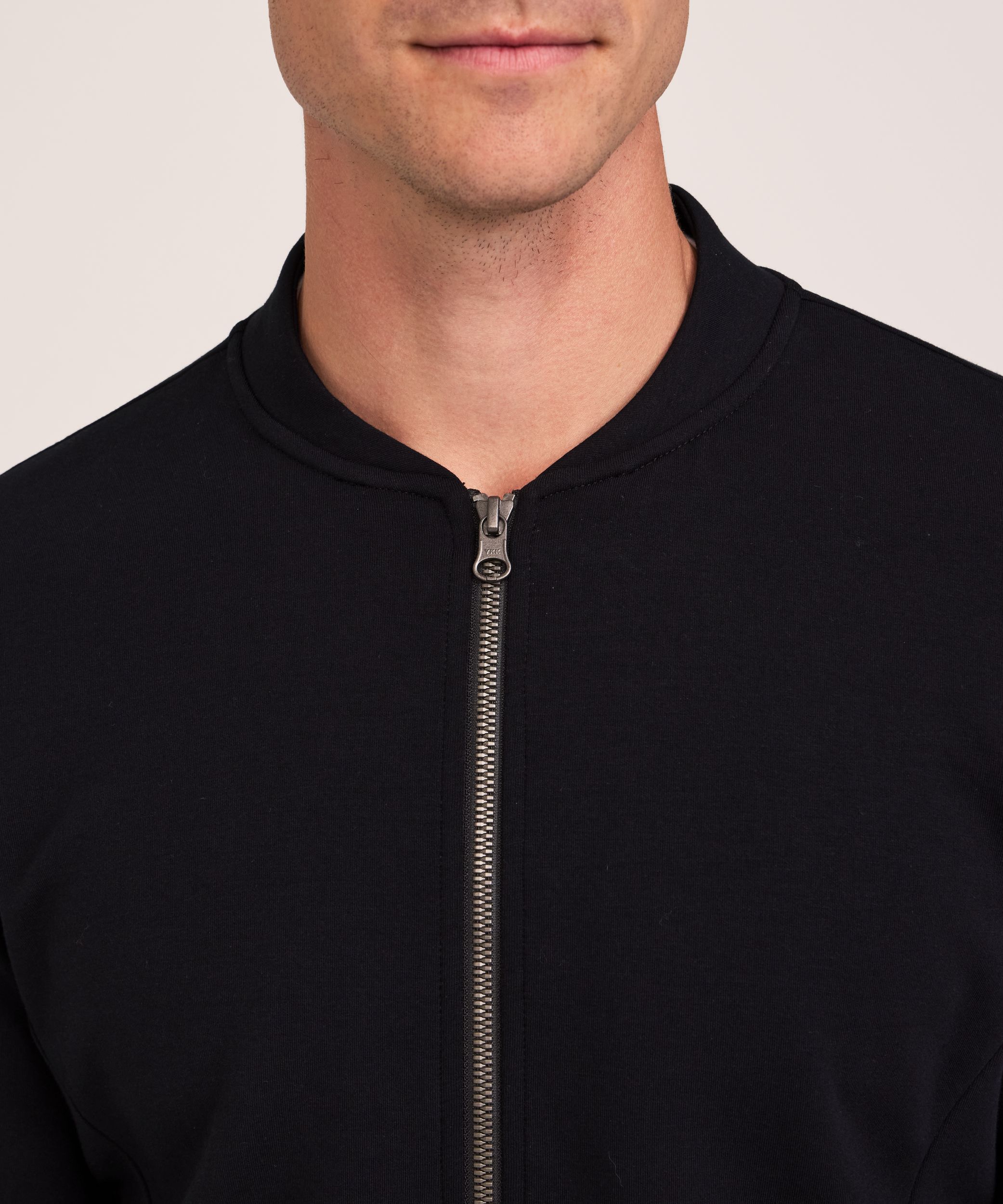 Chandail en molleton à col cheminée et à glissière pleine longueur avec protection FreshTech pour hommes, Denver Hayes Performance