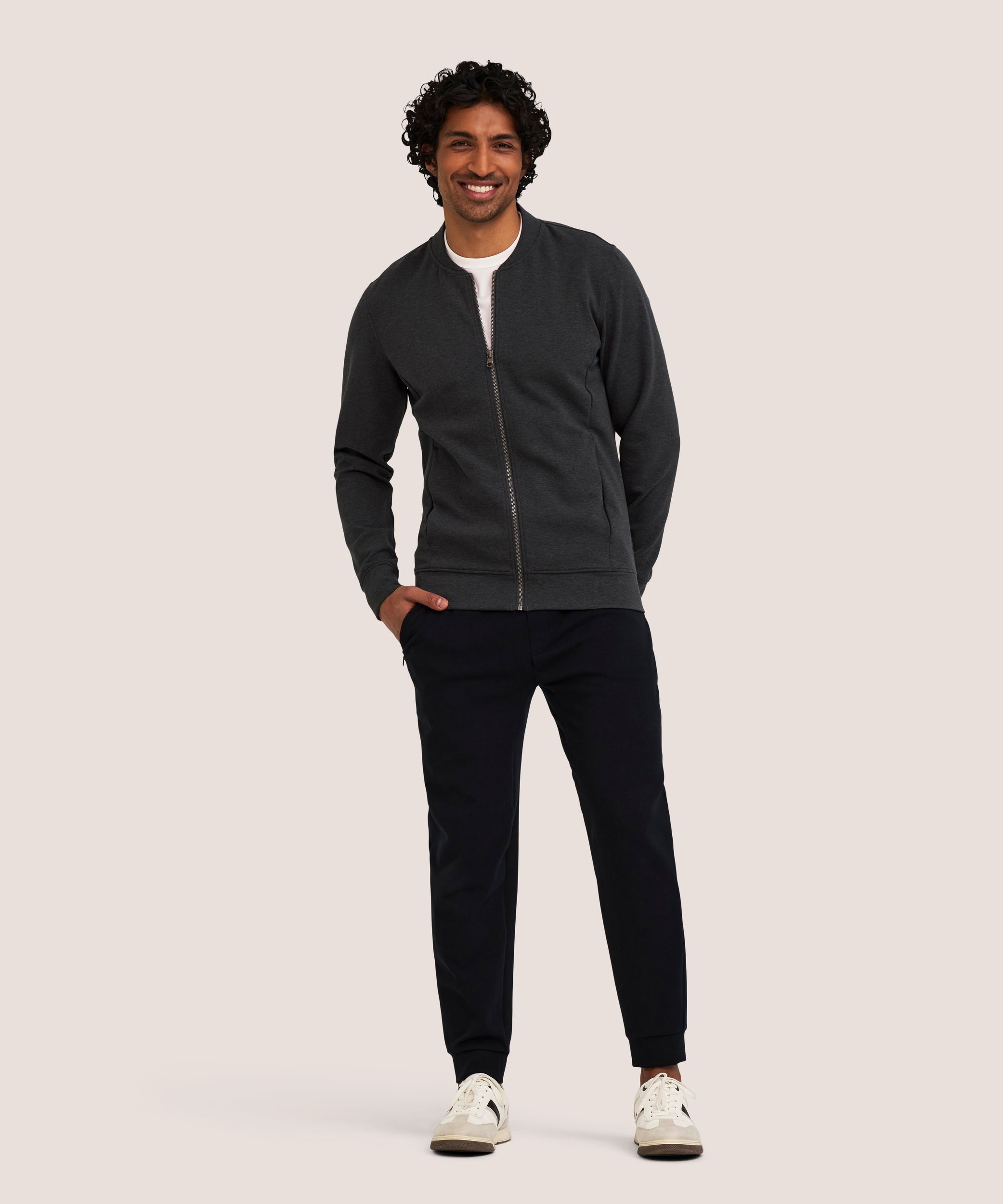 Denver Hayes Performance Men's Tech Full Zip Bomber Jacket