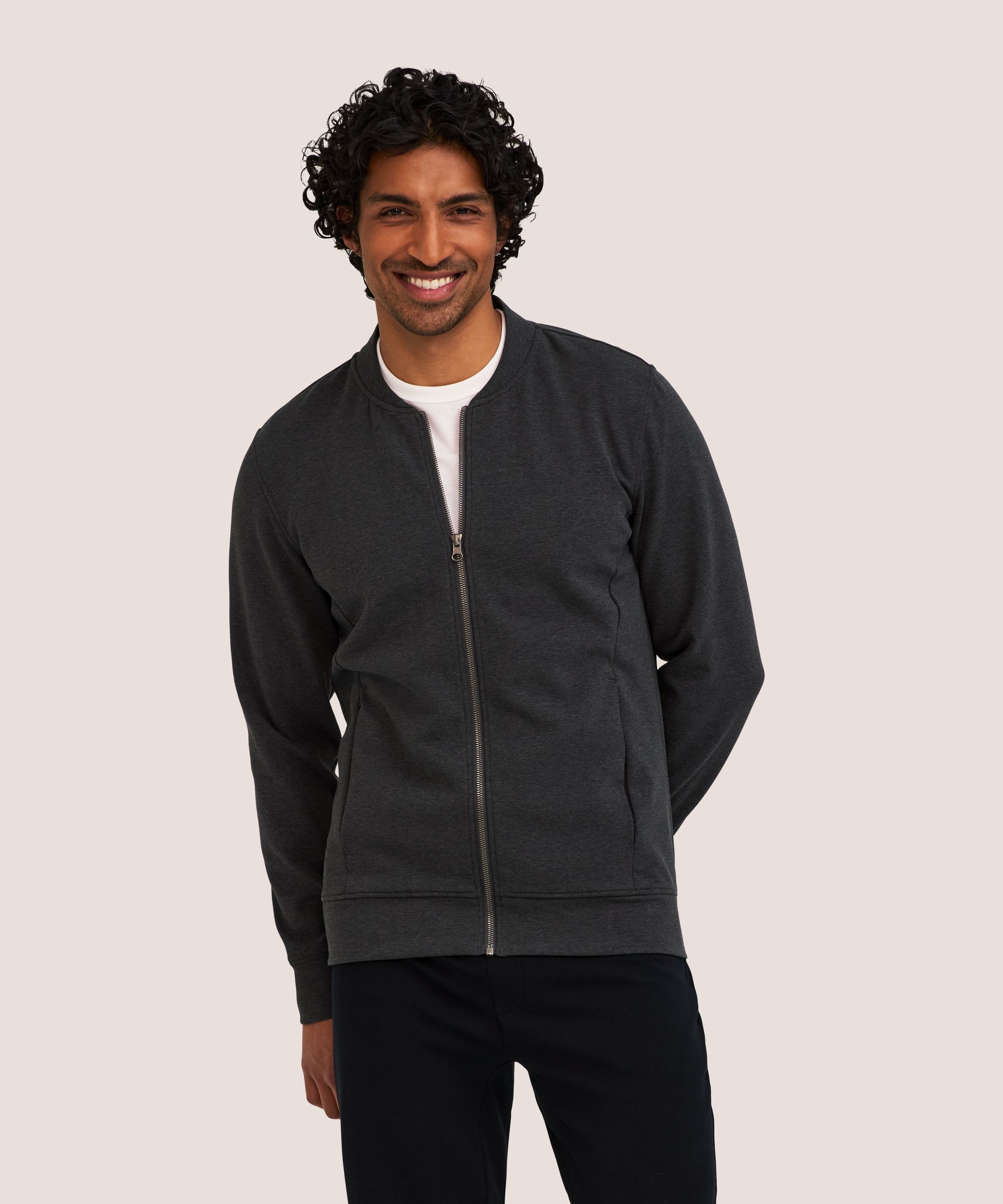 Denver Hayes Performance Men's Tech Full Zip Bomber Jacket