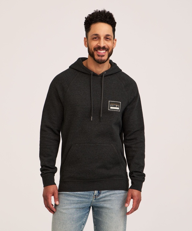 Chandail à capuche en molleton avec écusson graphique pour hommes, WindRiver