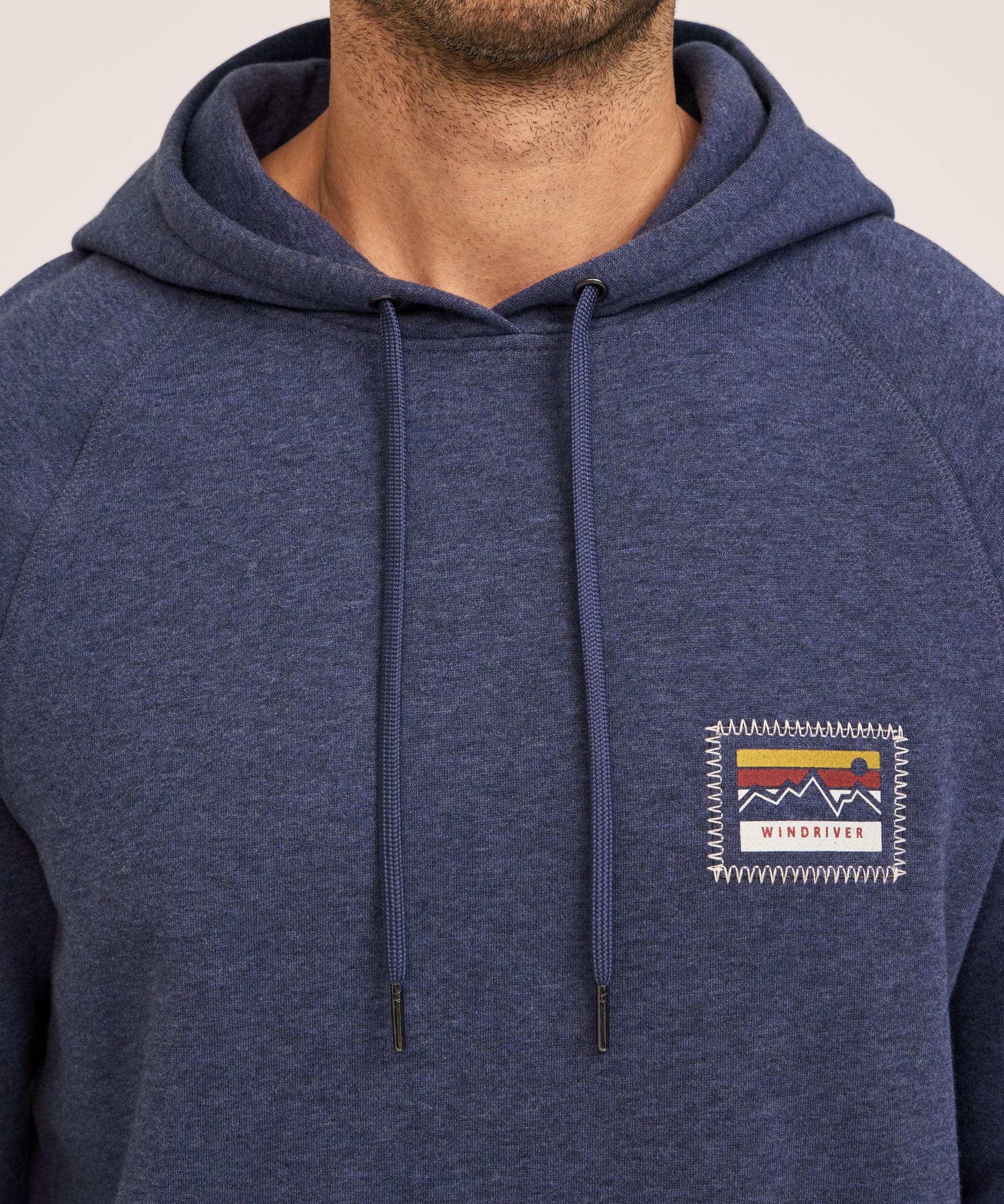 WindRiver Men's Graphic Patch Fleece Hoodie
