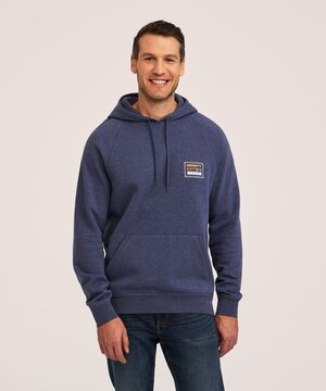 WindRiver Men's Graphic Patch Fleece Hoodie