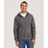 Denver Hayes Men's French Terry Fleece Full Zip Hoodie Front_Flat