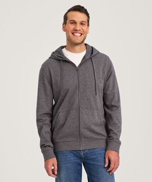 Denver Hayes Men's French Terry Fleece Full Zip Hoodie
