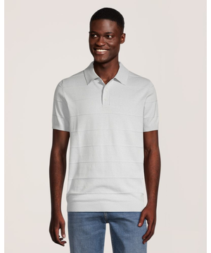 Polo rayé en tricot pour hommes, Denver Hayes