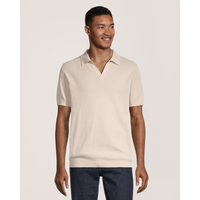 Polo en tricot texturé pour hommes, Johnny, Denver Hayes Front_Flat