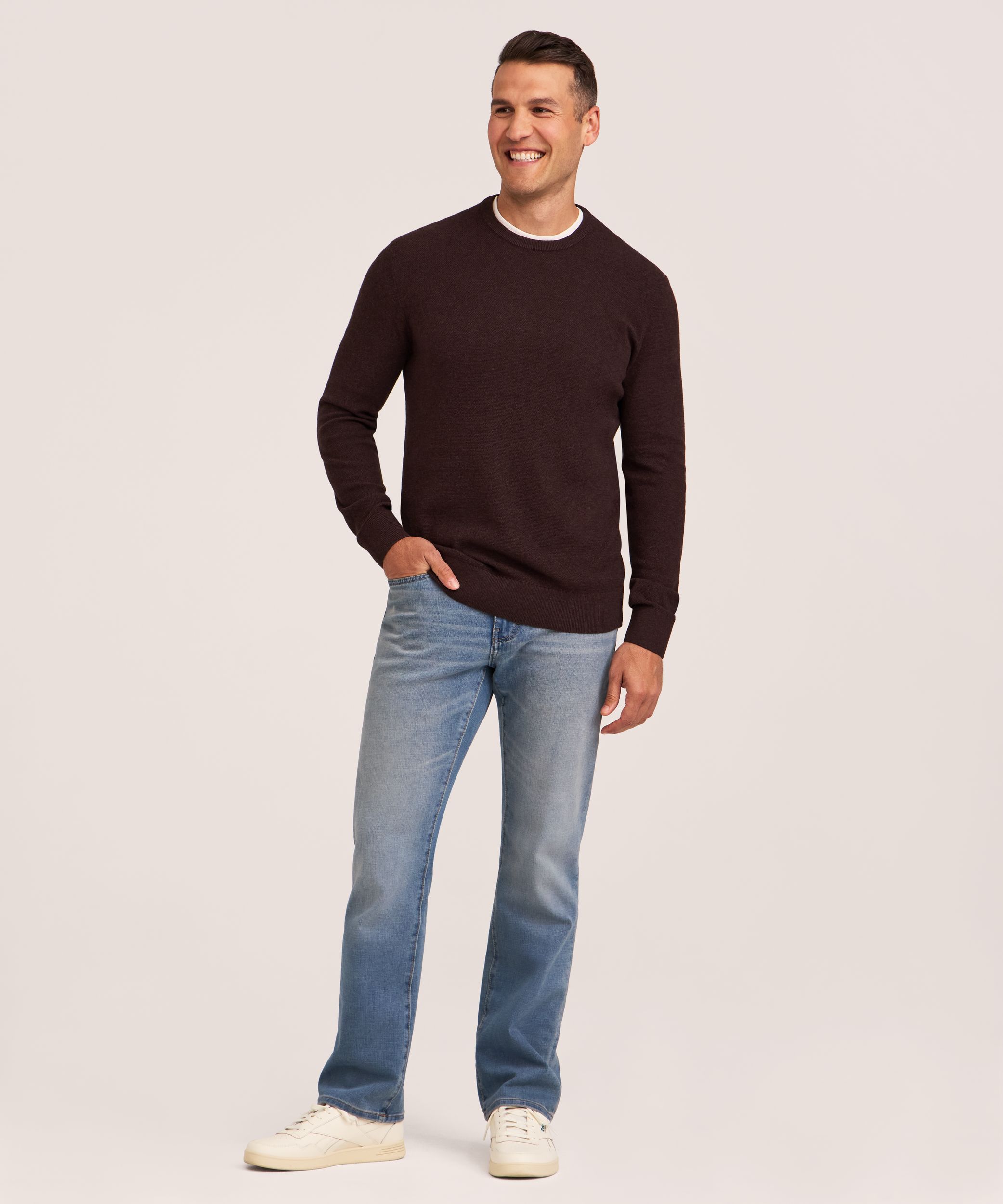 Chandail à encolure ras du cou pour hommes, Denver Hayes