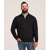 Denver Hayes Men's Quarter Zip Sweater Front_Flat